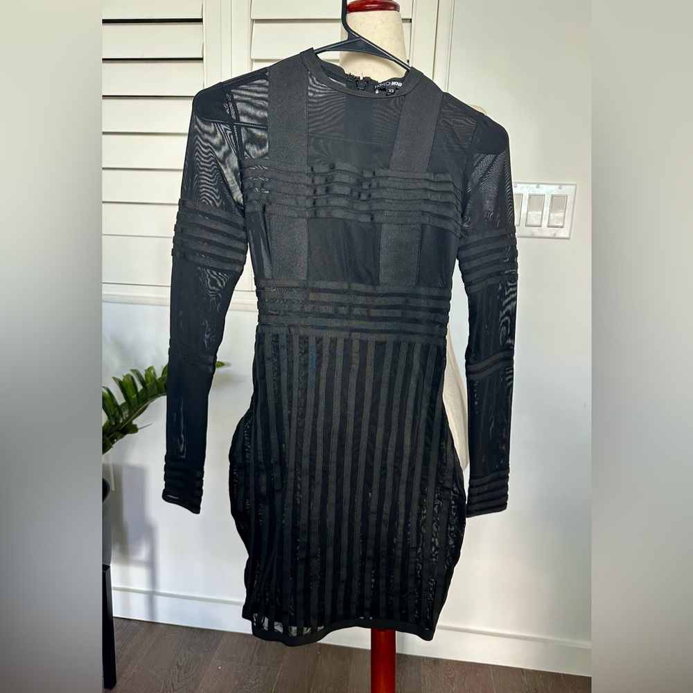 Fashion Nova Black Long Sleeve Dress